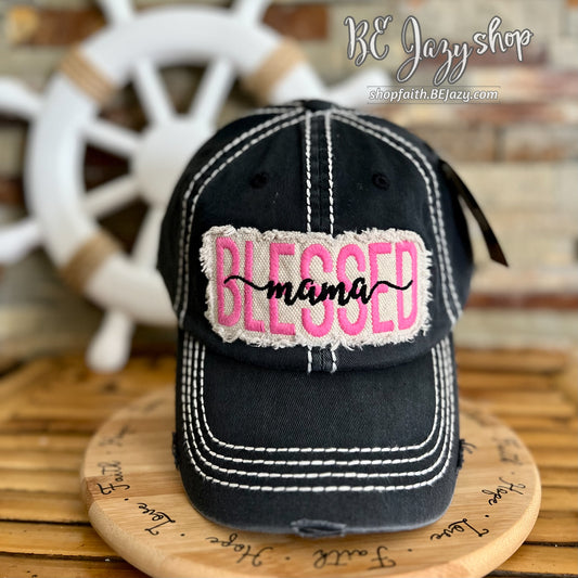 Blessed Mama - Washed Vintage Ballcap