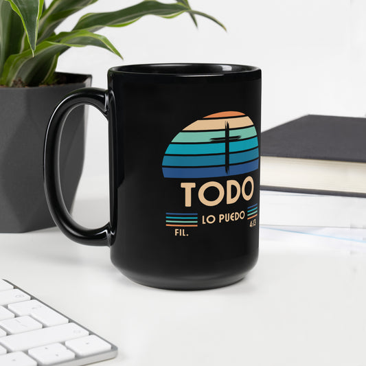 TODO LO PUEDO - Taza negra brillante - BLK MUG