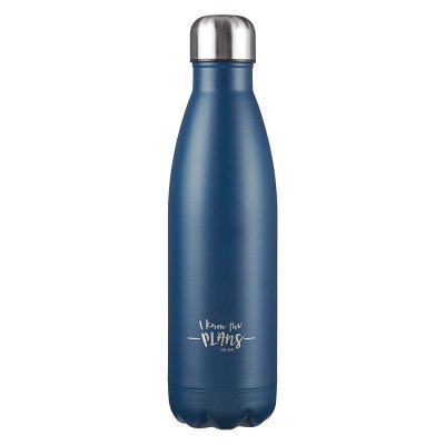 I Know the Plans, Hot & Cold Insulated Bottle, Blue